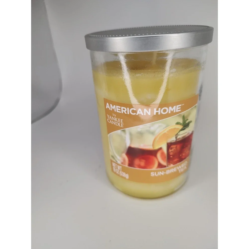 AMERICAN HOME YANKEE CANDLE Festive Classic Large Glass Jar 19 Oz SUN BREWED TEA